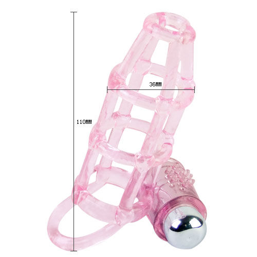 BAILE – CAPA E ANEL DE SILICONE DOCE 10 RITMOS PARA O PÊNIS ROSA
