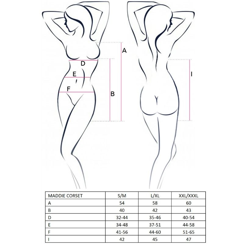 PASSION - MULHER MADDIE PRETO CORSET TAMANHO L/XL - Image 4