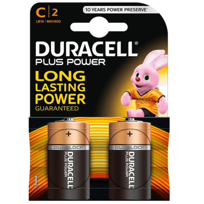 DURACELL – BATERIA PLUS POWER C LR14 2 UNIDADES