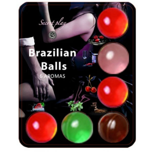 SECRETPLAY – BRAZILLIAN BALLS LUBRIFICANTE HOT BALLS 6 UNIDADES