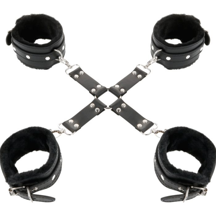 DARKNESS – ALGEMAS DE COURO PARA PÉS E MÃOS PRETAS