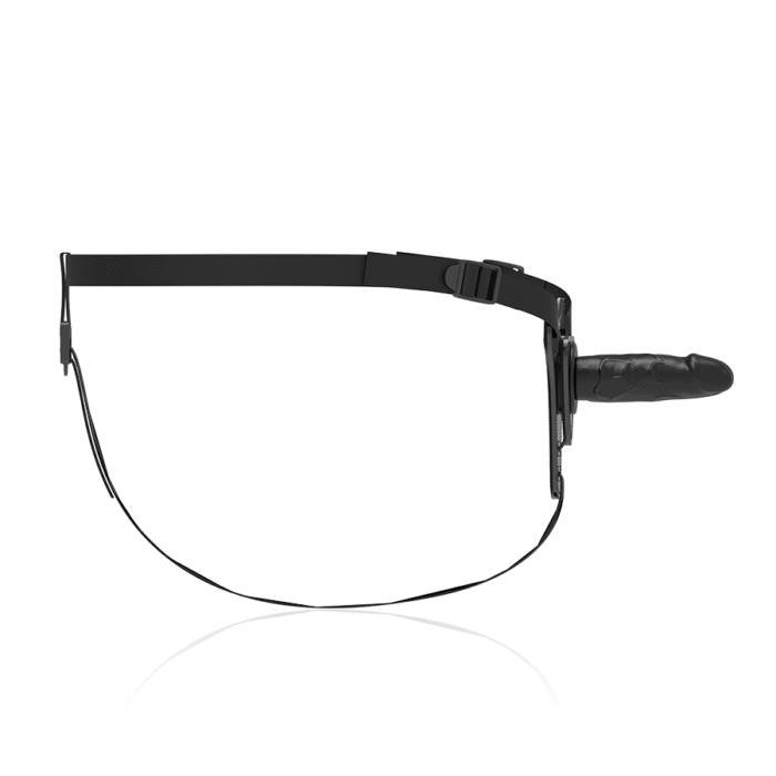 FETISH SUBMISSIVE HARNESS – SILICONE PRETO REALÍSTICO 15 CM