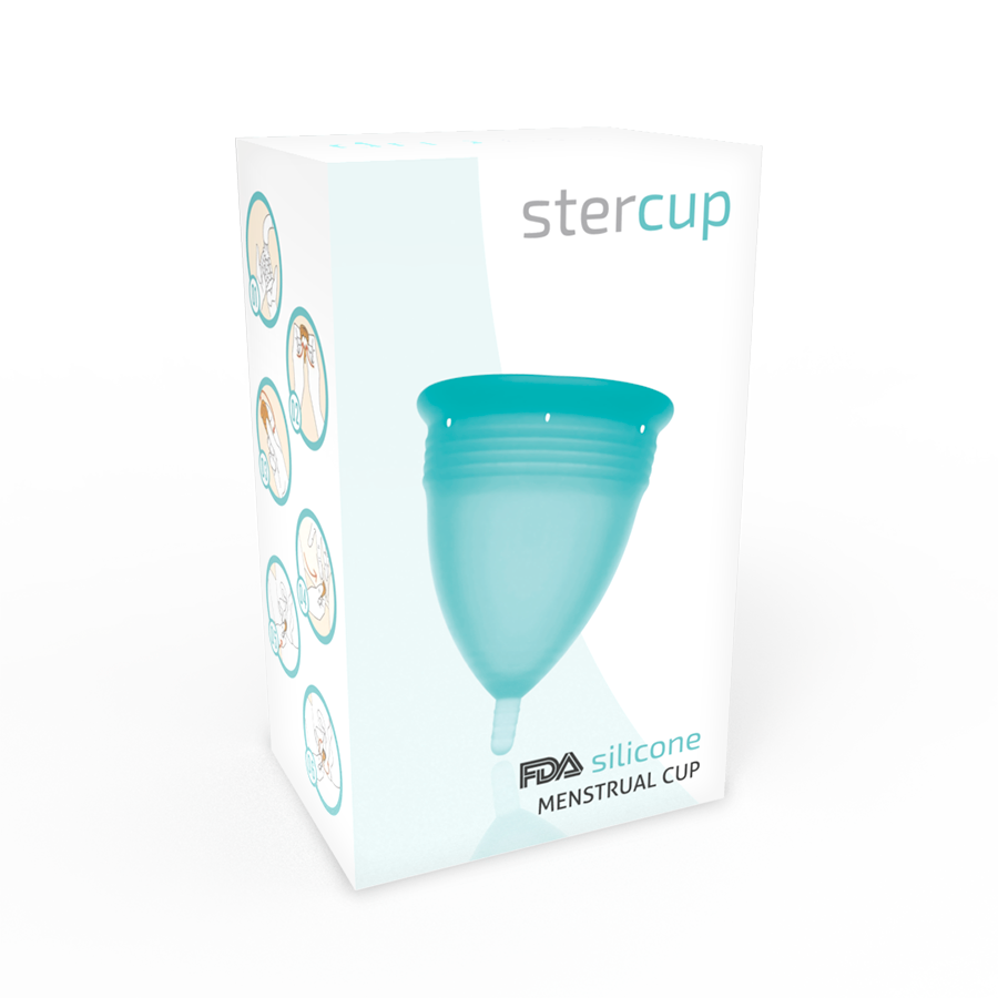 STERCUP - COPO MENSTRUAL DE SILICONE FDA AQUAMARINE - TAMANHO L - Image 5