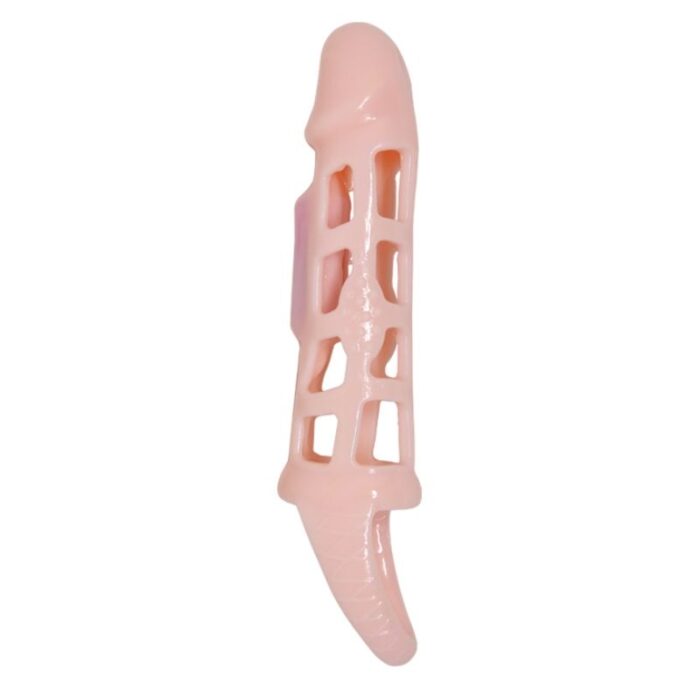 BAILE – CAPA EXTENSORA DE PÊNIS COM VIBRAO E ALA NATURAL 13.5 CM