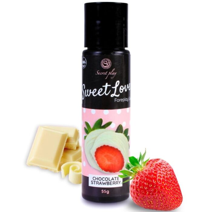 SECRETPLAY – GEL DOCE AMOR MORANGO E CHOCOLATE BRANCO 60 ML