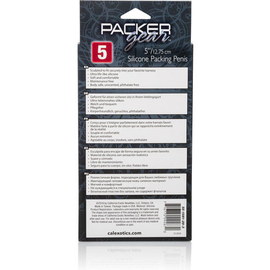 CALEXOTICS – EMBALAGEM DE SILICONE PÊNIS 12.75 CM CARNE