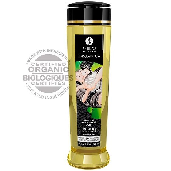 SHUNGA – ÓLEO DE MASSAGEM ORGÂNICO NATURAL 240 ML