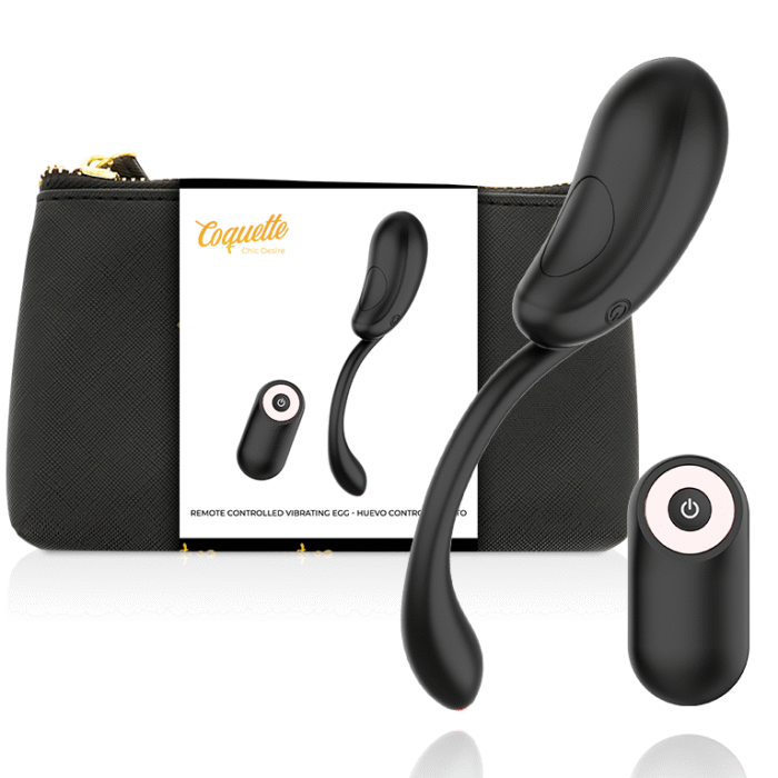 COQUETTE CHIC DESIRE – OVO VIBRANTE CONTROLE REMOTO RECARREGVEL PRETO/ OURO