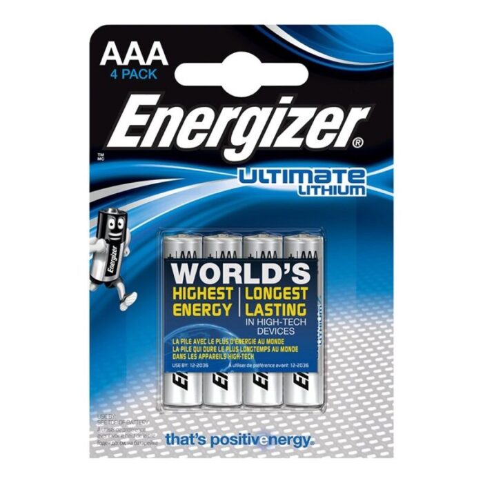 ENERGIZER – ULTIMATE LÍTIO AAA L92 LR03 1,5V *4