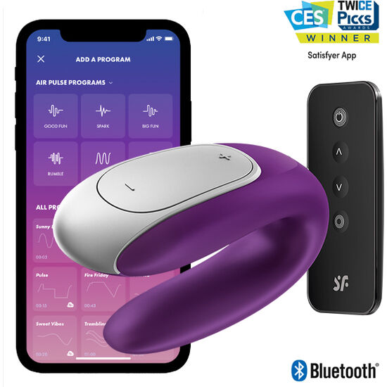 SATISFYER – VIBRADOR DOUBLE FUN PARTNER ROXO
