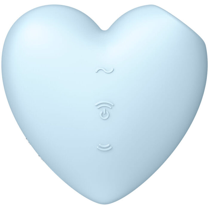 SATISFYER – CUTIE HEART ESTIMULADOR DE PULSO E VIBRADOR DE AR AZUL