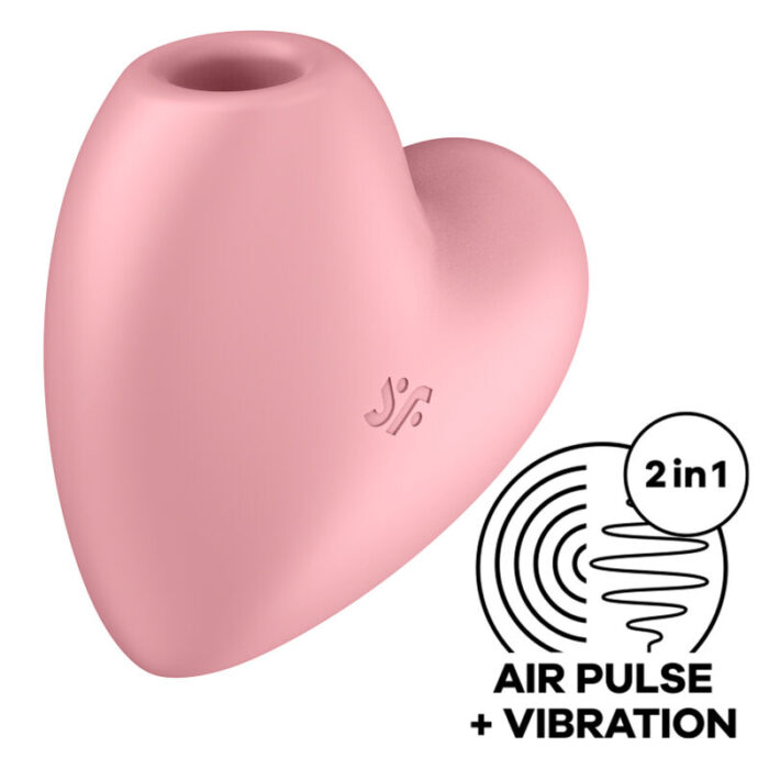 SATISFYER – CUTIE HEART ESTIMULADOR DE PULSO E VIBRADOR ROSA