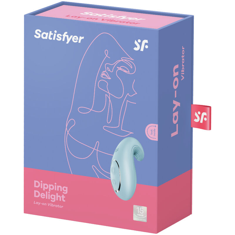 SATISFYER - VIBRADOR LAY-ON DIPPING DELIGHT AZUL - Image 4