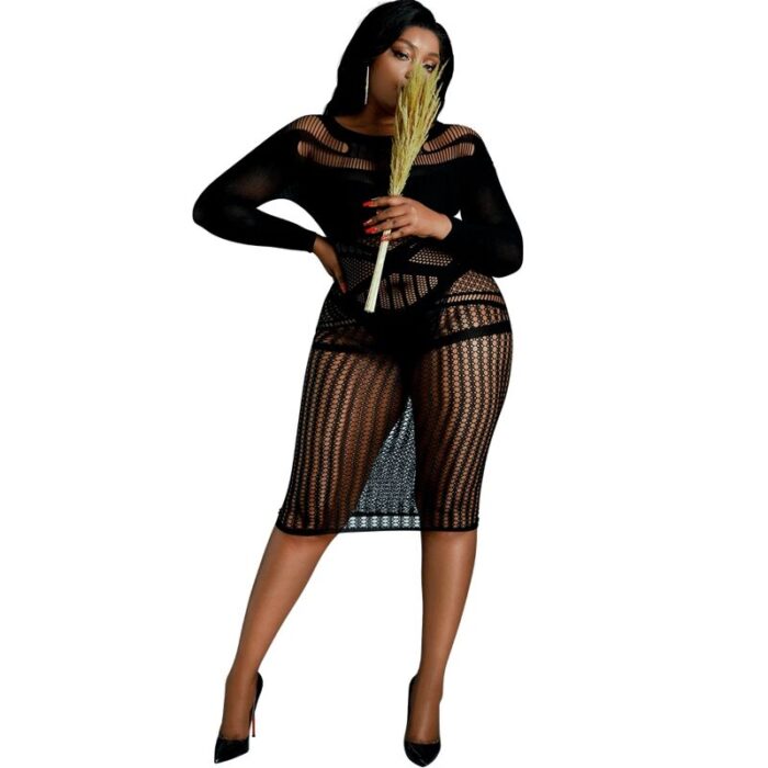 MOONLIGHT – VESTIDO MODELO 3 PRETO PLUS SIZE