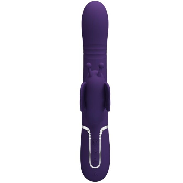 PRETTY LOVE – VIBRADOR COELHO MULTIFUNÇÕES 4 EM 1 BORBOLETA ROXO