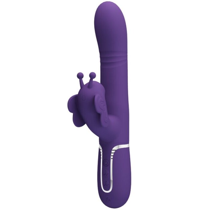 PRETTY LOVE – VIBRADOR COELHO MULTIFUNÇÕES 4 EM 1 BORBOLETA ROXO