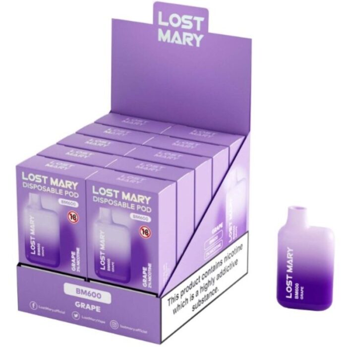 LOST MARY – BM600 NICOTINA VAPER 2% UVA DESCARTÁVEL