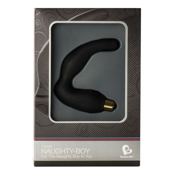 ROCKS-OFF - NAUGHTY-BOY MASCULINO G-SPOT MASSAGER 7 V PRETO - Image 2