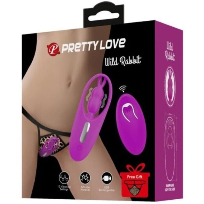 PRETTY LOVE – ESTIMULADOR DE COELHO SELVAGEM PARA CALAS COM CONTROLE REMOTO LILAC