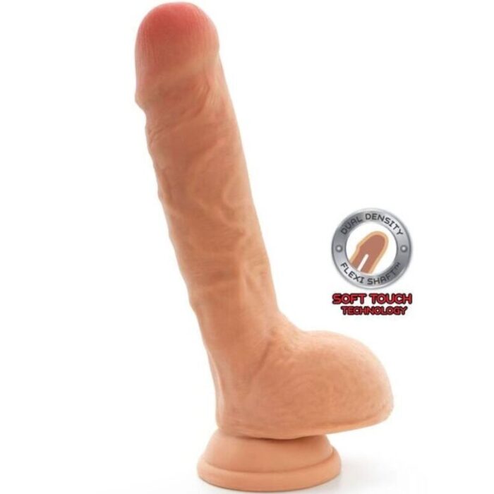 GET REAL – DILDO DE DUAL DENSIDADE PELE DE BOLAS DE 18 CM
