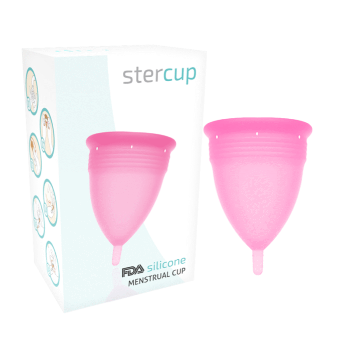 STERCUP – COPO MENSTRUAL DE SILICONE FDA ROSA – TAMANHO S