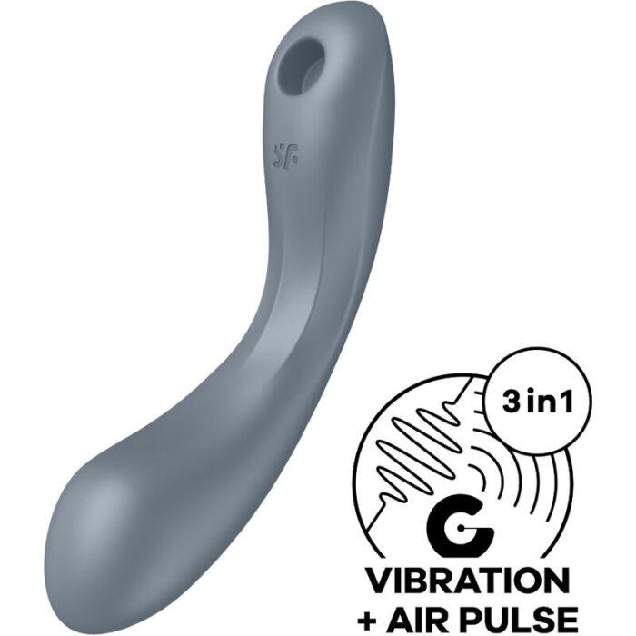 SATISFYER – CURVE TRINITY 1 AIR PULSE VIBRATION GREY