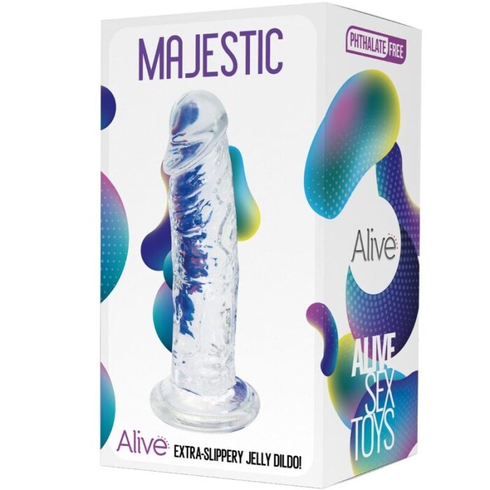 ALIVE – PÉNIS MAJESTICO REALISTA TRANSPARENTE 14,7 CM