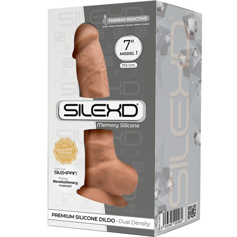 SILEXD - MODELO 1 PÊNIS REALÍSTICO PREMIUM SILEXPAN SILICONE CARAMELO 17.5 CM - Image 3