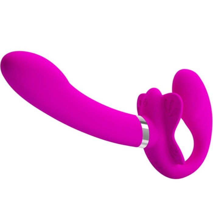 PRETTY LOVE – VIBRADOR VALERIE DOUBLE STRAP-ON 12 VIBRAÇÕES ROXO
