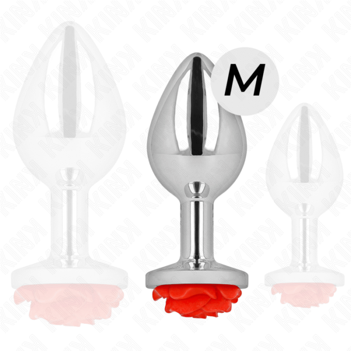 KINK – PLUG ANAL ROSA VERMELHO TAMANHO M