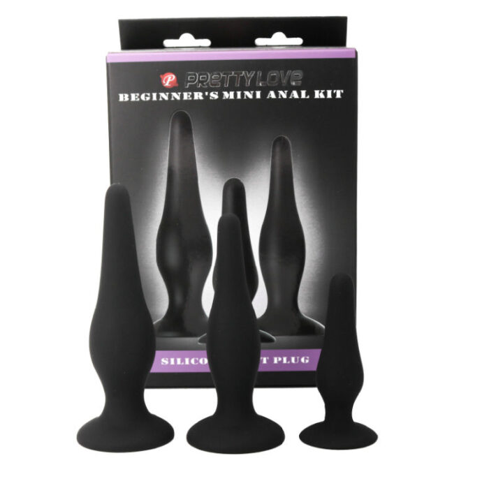 PRETTY LOVE – KIT DE INICIAO DE SILICONE PARA PLUGS ANAIS