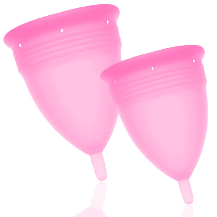 STERCUP – PACOTE DE COPO MENSTRUAL DE SILICONE FDA TAMANHO S + L ROSA