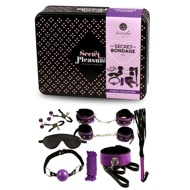 SECRETPLAY - BDSM SET 8PCS PURBLE / BLACK. - Image 2