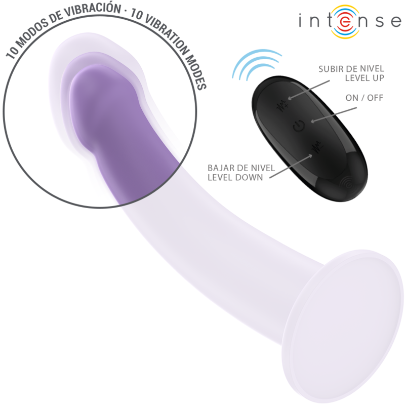 INTENSE - VIBRADOR EDDIE 17,5 CM 10 VIBRAÇÕES ROXO CONTROLE REMOTO - Image 4